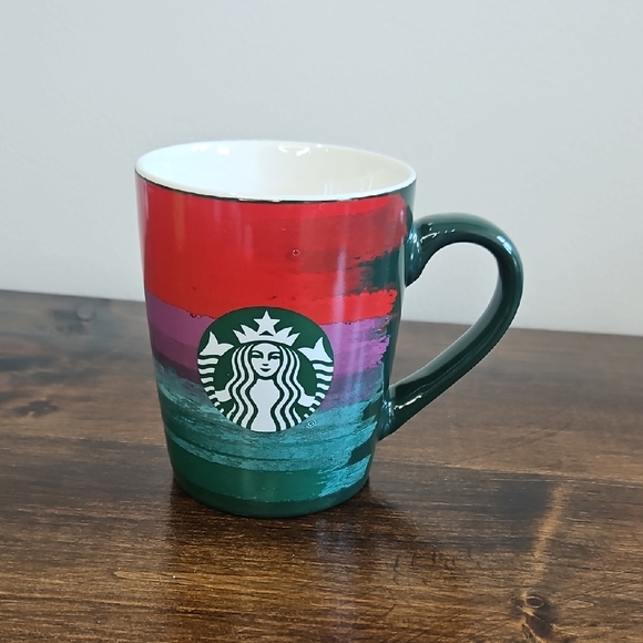 Starbucks Red and Green Ceramic Mug - Picture 1 of 4